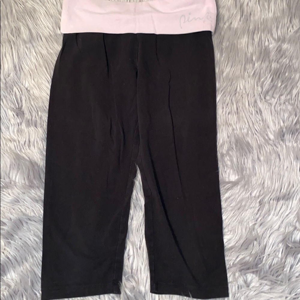 Pink yoga capris